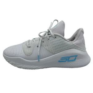 Under Armour Curry 4 Low FloTro Shoes Men 13 White Blue Flow Basketball Sneakers